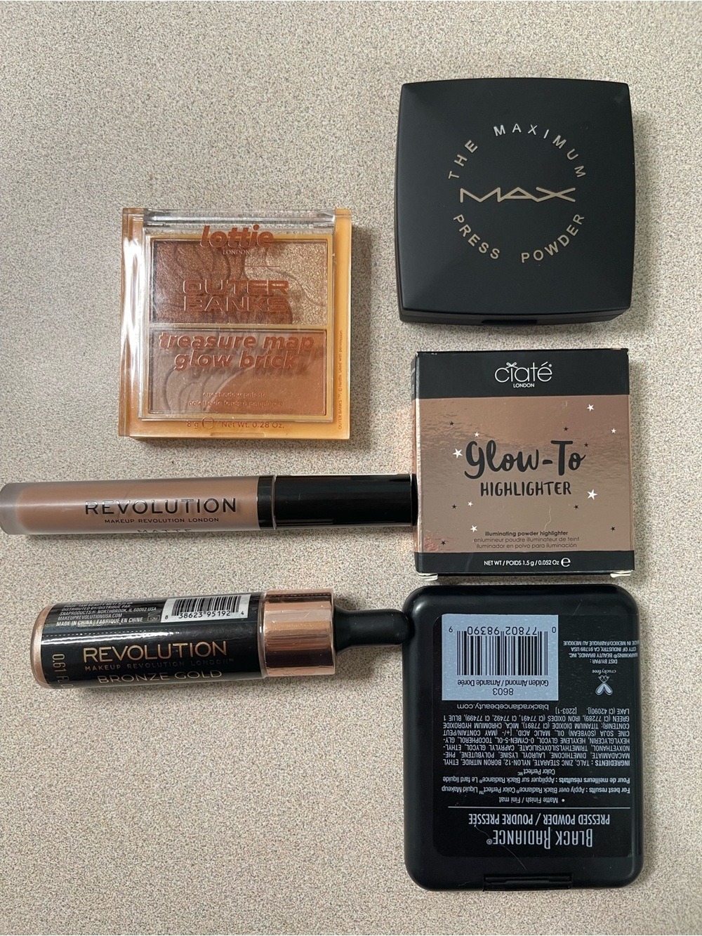Glow Bundle |MAC • Revolution • Ciaté • Lottie • Black Radiance |6 Pc Makeup Set